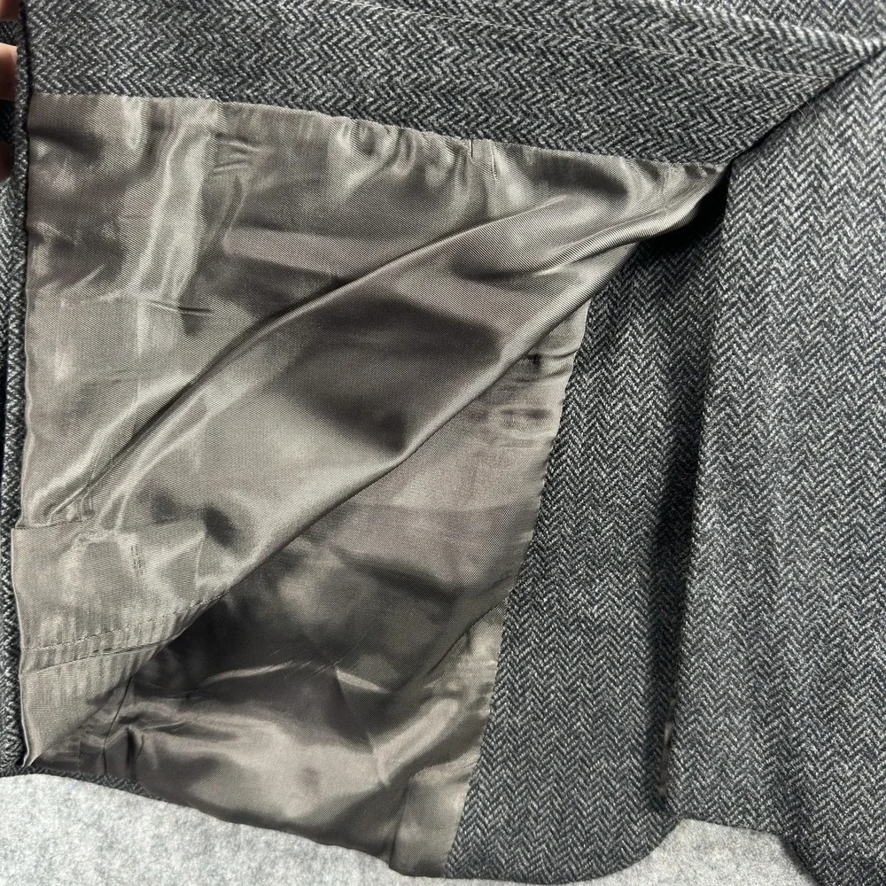 Brooks‎ Brothers Blazer Mens XL 45 Gray Herringbone Lambswool Sport Coat Jacket